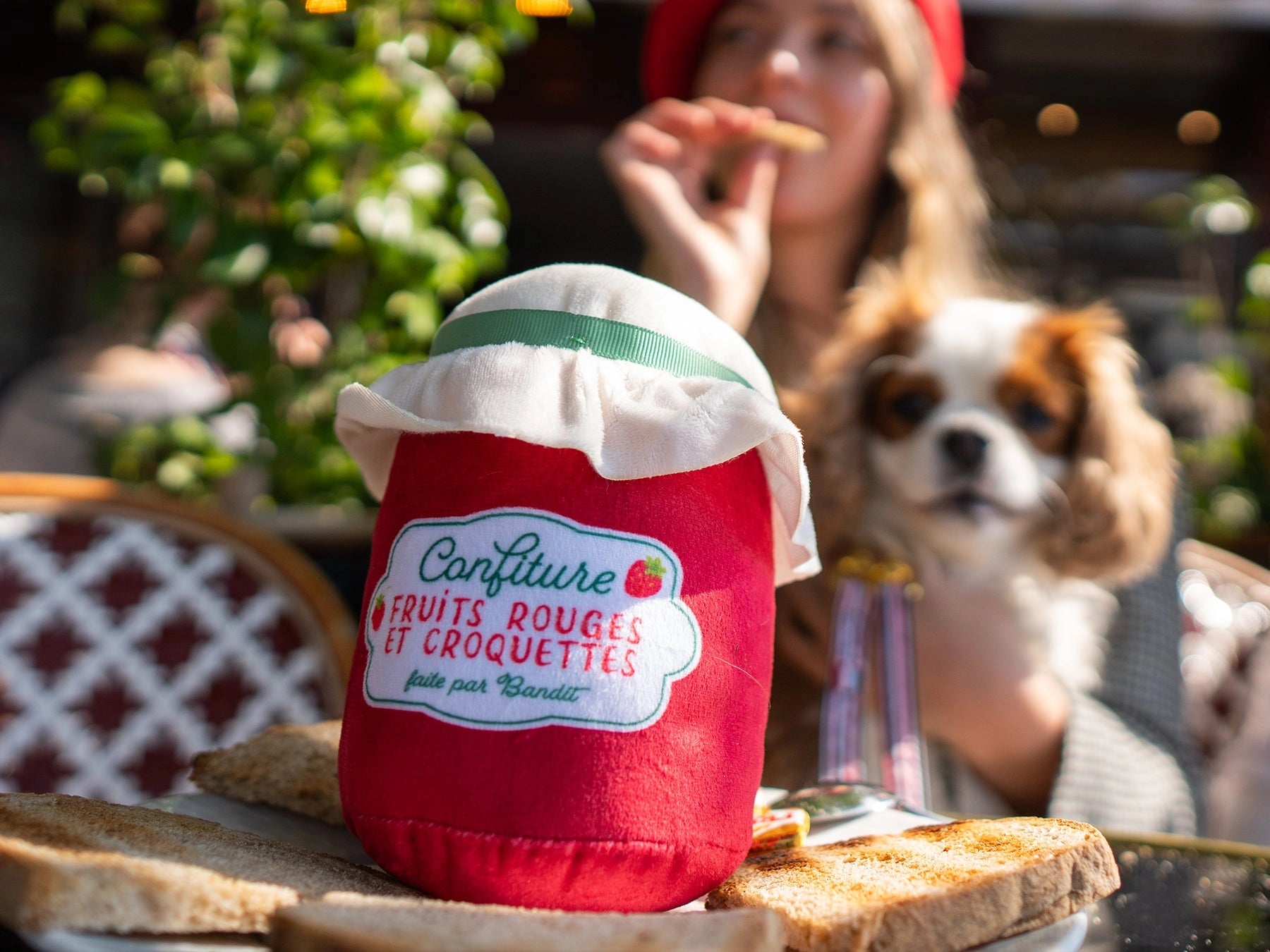 Jouet pour chien en forme de pot de confiture