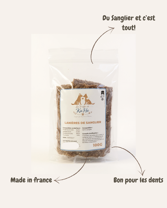 Lanière Sanglier — 100% Naturel